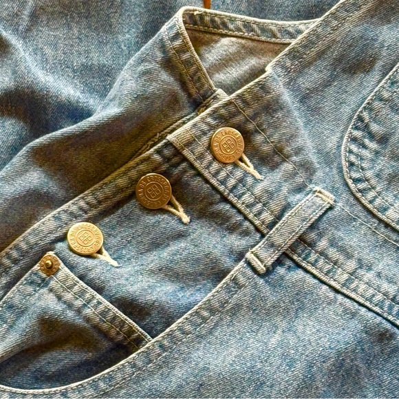 Crossroads Women's Denim Overalls - size M 100% Cotton - Picture 3 of 9